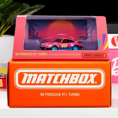 Matchbox Collectors 1980 Porsche 911 Turbo in its display case and box